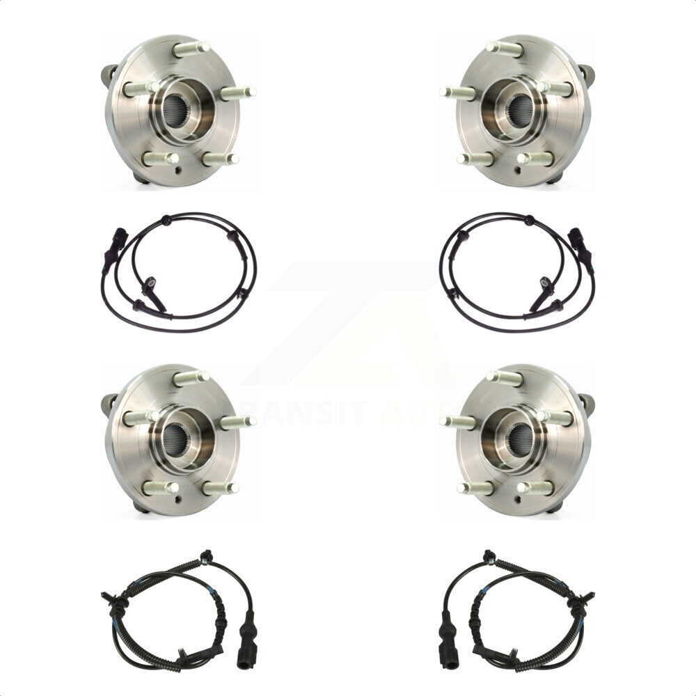 Wheel Hub Bearing And ABS Sensor Front Rear Kit For Ford Taurus Flex Lincoln MKS