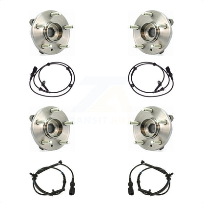 Wheel Hub Bearing And ABS Sensor Front Rear Kit For Ford Taurus Flex Lincoln MKS