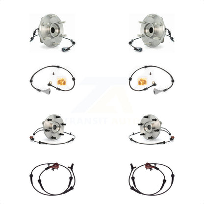 Wheel Hub Bearing And Extra ABS Sensor Front Rear Kit For INFINITI QX56