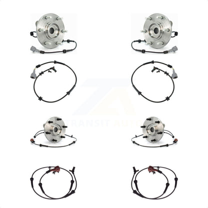 Wheel Hub Bearing & Extra Sensor Front Rear Kit For Nissan Armada INFINITI QX56