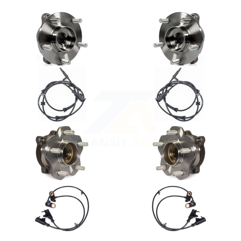 Wheel Hub Bearing Sensor Front Rear Kit For 2006-2007 INFINITI M35 with Harness