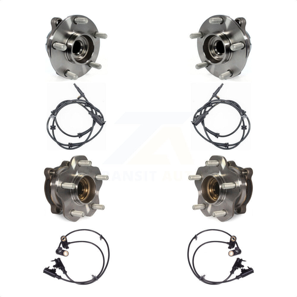 Wheel Hub Bearing Sensor Front Rear Kit For 2006-2007 INFINITI M35 with Harness