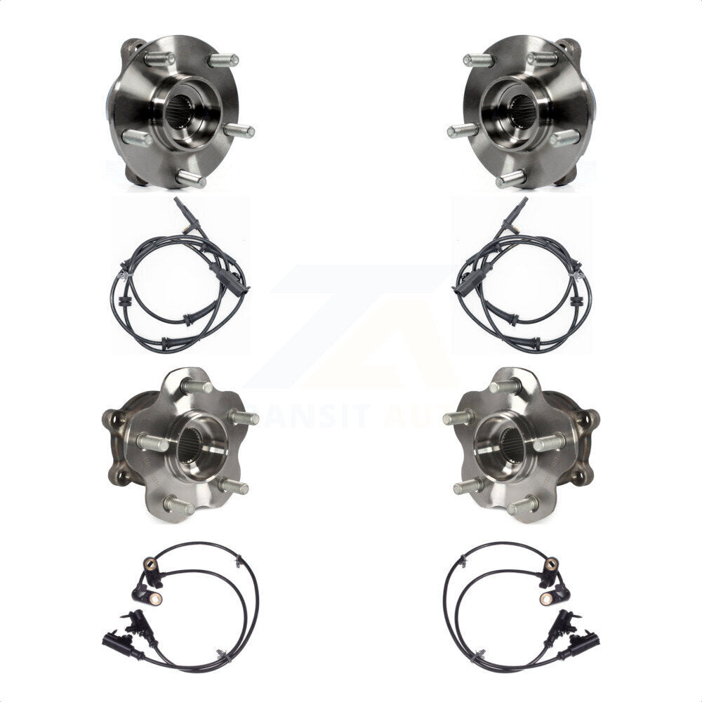 Wheel Hub Bearing & ABS Sensor Front Rear Kit For INFINITI M35 M45 with Harness