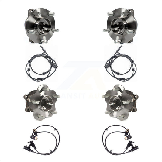 Wheel Hub Bearing & ABS Sensor Front Rear Kit For INFINITI M35 M45 with Harness