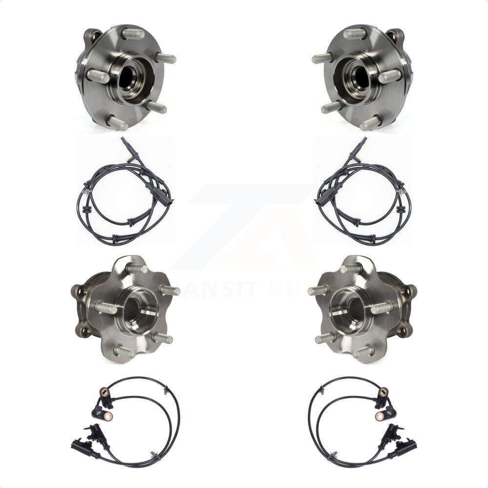 Wheel Hub Bearing & ABS Sensor Front Rear Kit For INFINITI M35 M45 with Harness
