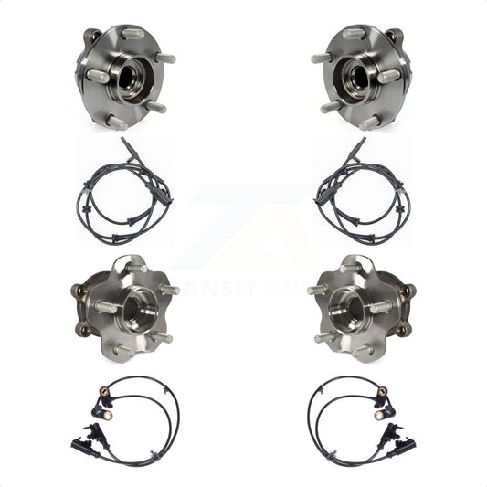 Wheel Hub Bearing & ABS Sensor Front Rear Kit For INFINITI M35 M45 with Harness