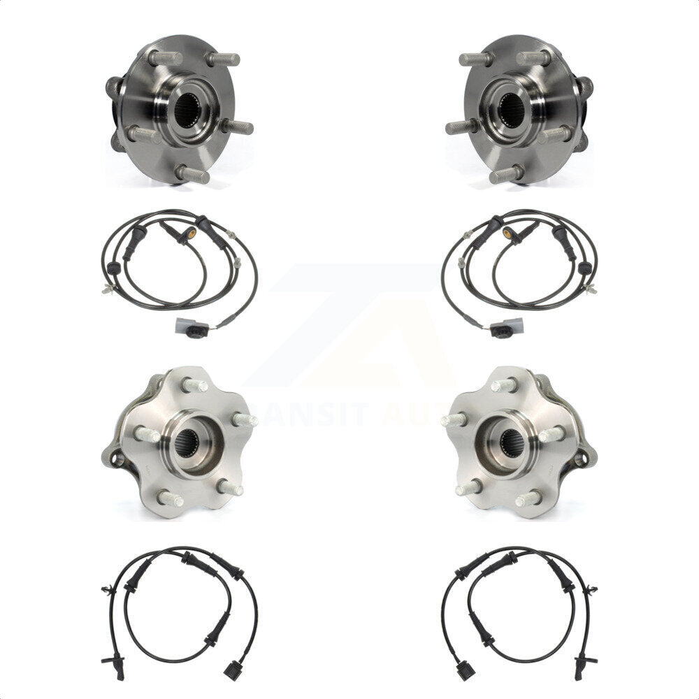 Wheel Hub Bearing & Sensor Front Rear Kit For 2011-2013 Nissan Juke with Harness