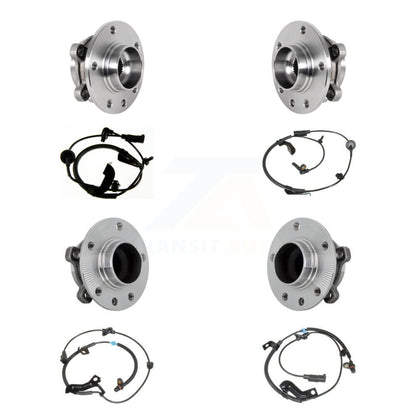 Wheel Hub Bearing And ABS Sensor Front Rear Kit (8Pc) For Jeep Compass