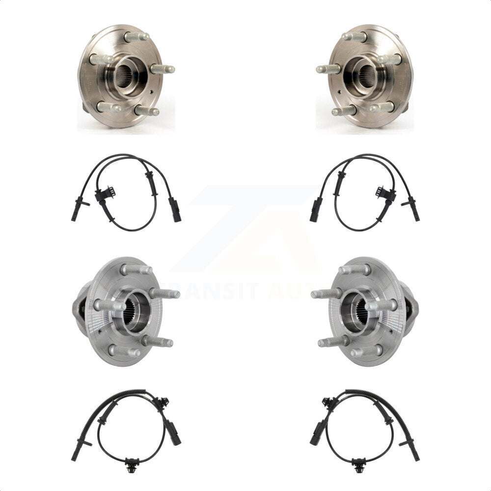 Wheel Hub Bearing & ABS Sensor Front Rear Kit For Chevrolet Camaro with Harness