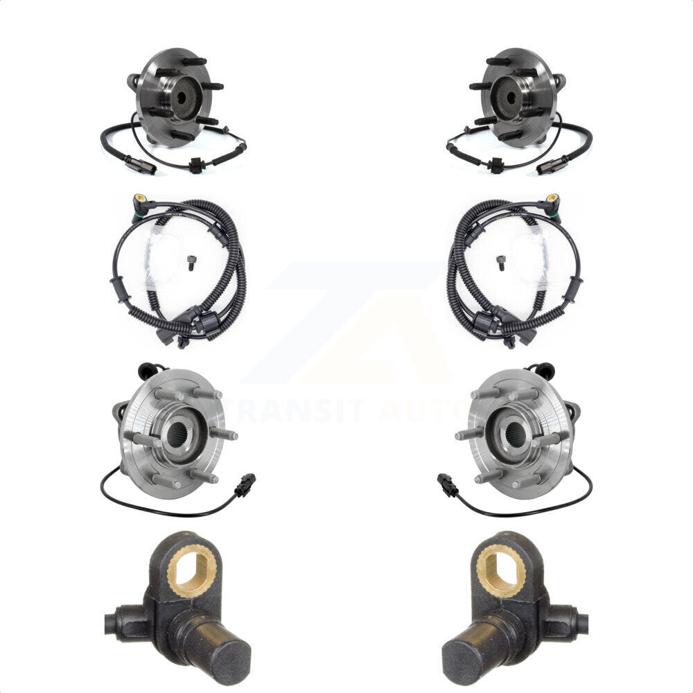 Wheel Hub Bearing & Extra ABS Sensor Front Rear Kit For Ford Expedition Lincoln