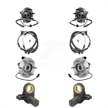Wheel Hub Bearing & Extra ABS Sensor Front Rear Kit For Ford Expedition Lincoln
