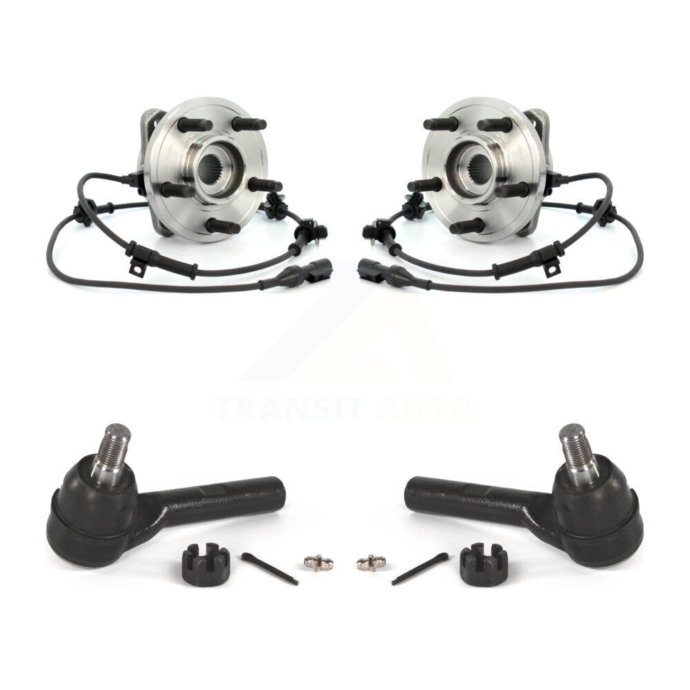 Wheel Bearing And Tie Rod End Front Kit For Ford Explorer Sport Trac 4WD