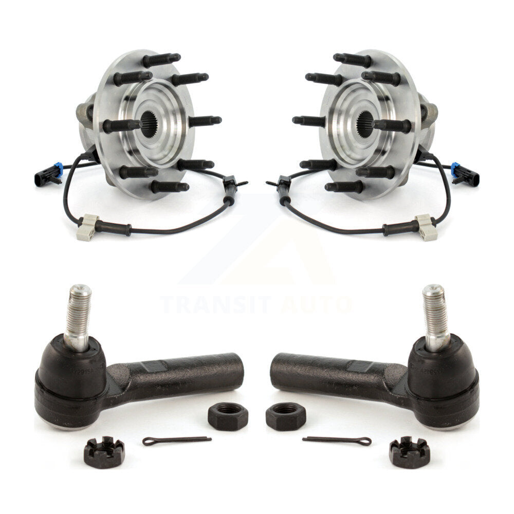 Wheel Bearing & Tie Rod End Front Kit For GMC Chevrolet Sierra 2500 HD Silverado