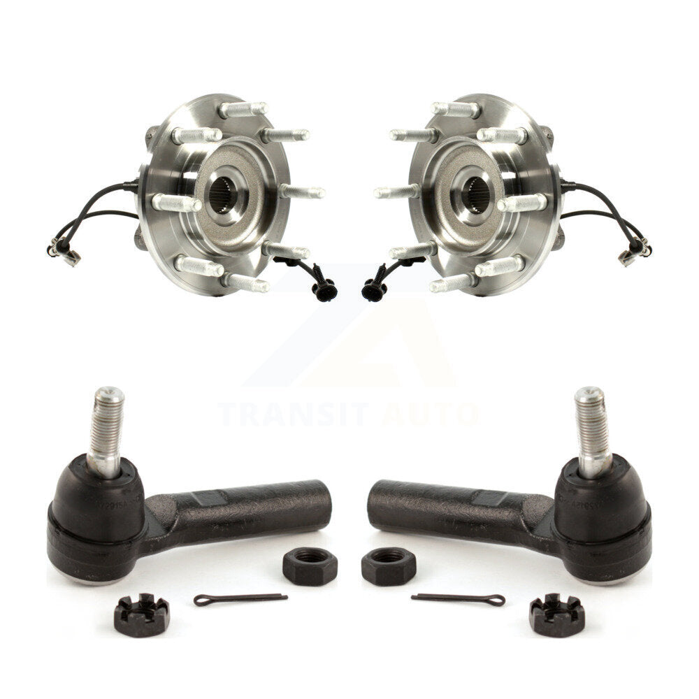 Wheel Bearing & Tie Rod End Front Kit For GMC Chevrolet Sierra 2500 HD Silverado