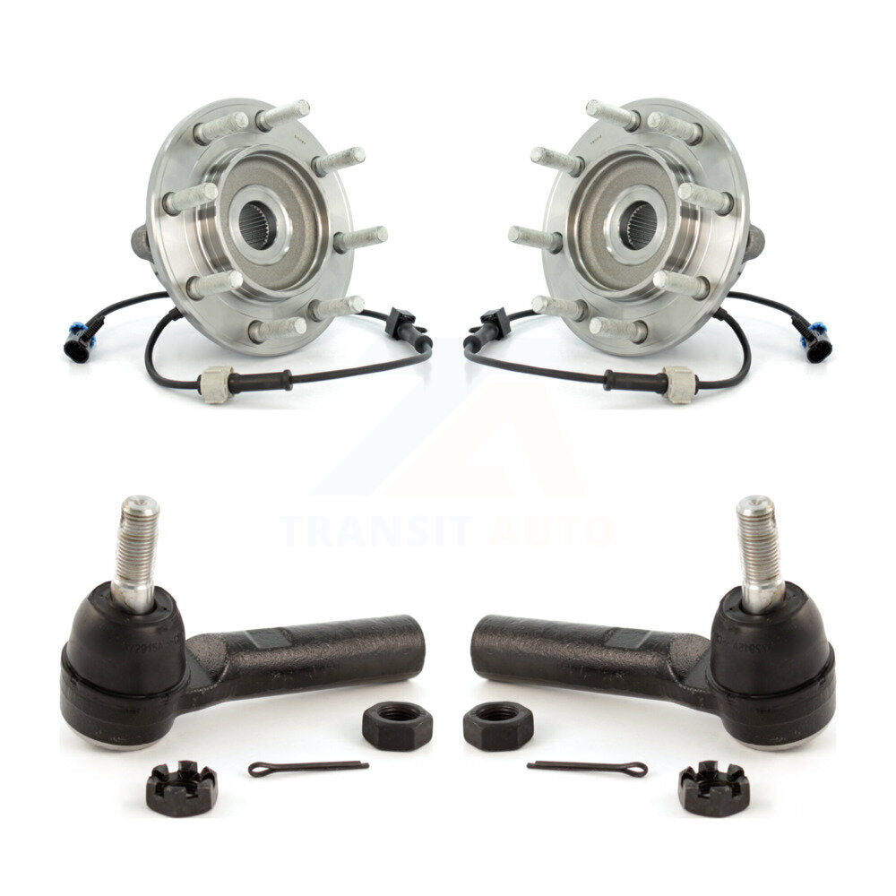 Wheel Bearing Tie Rod End Front Kit For Chevrolet GMC Sierra 3500 Silverado RWD