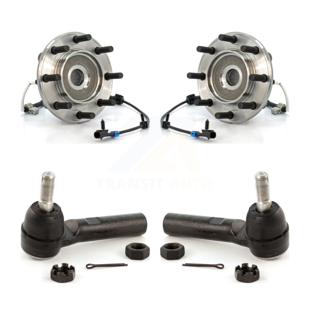 Wheel Bearing Tie Rod End Front Kit For Chevrolet GMC Sierra 3500 Silverado 4WD