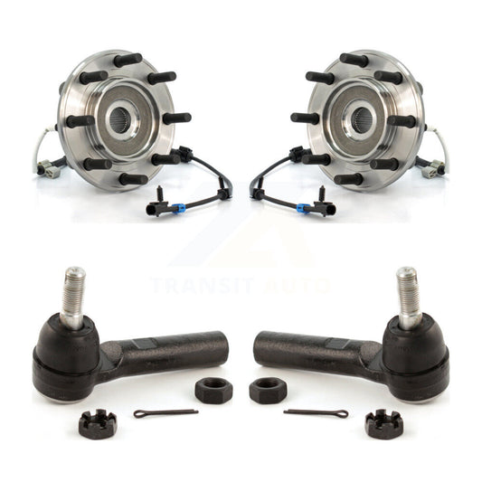 Wheel Bearing Tie Rod End Front Kit For Chevrolet GMC Sierra 3500 Silverado 4WD