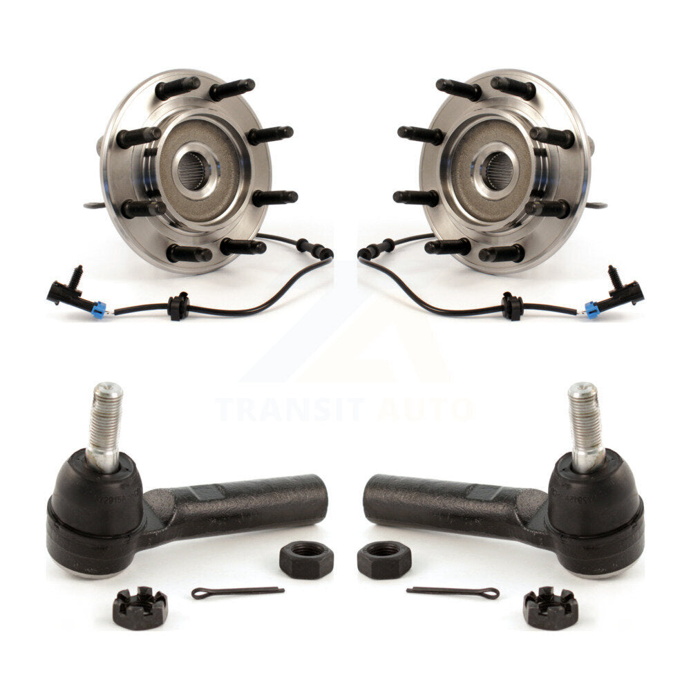 Wheel Bearing & Tie Rod End Front Kit For Chevrolet GMC Sierra 2500 HD Silverado