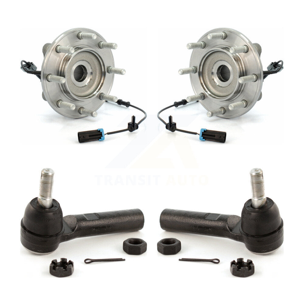 Wheel Bearing & Tie Rod End Front Kit For GMC Sierra 3500 HD Chevrolet Silverado