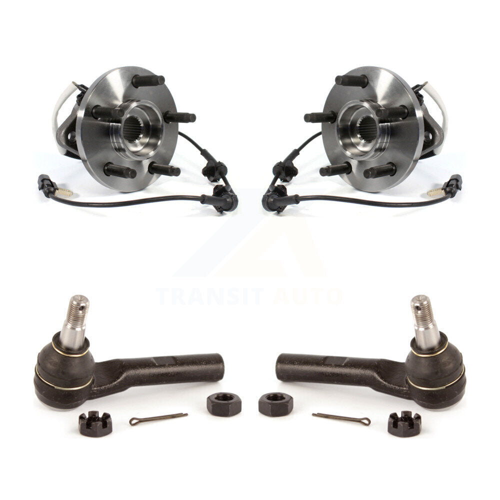 Wheel Bearing & Tie Rod End Front Kit For 05-10 Mazda B4000 4WD Square Connector