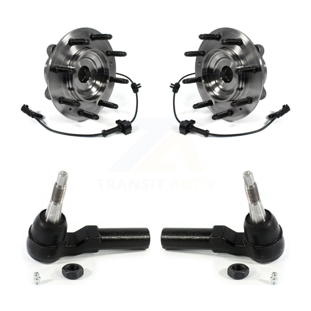 Wheel Bearing & Tie Rod End Front Kit For GMC Chevrolet Sierra 2500 HD Silverado