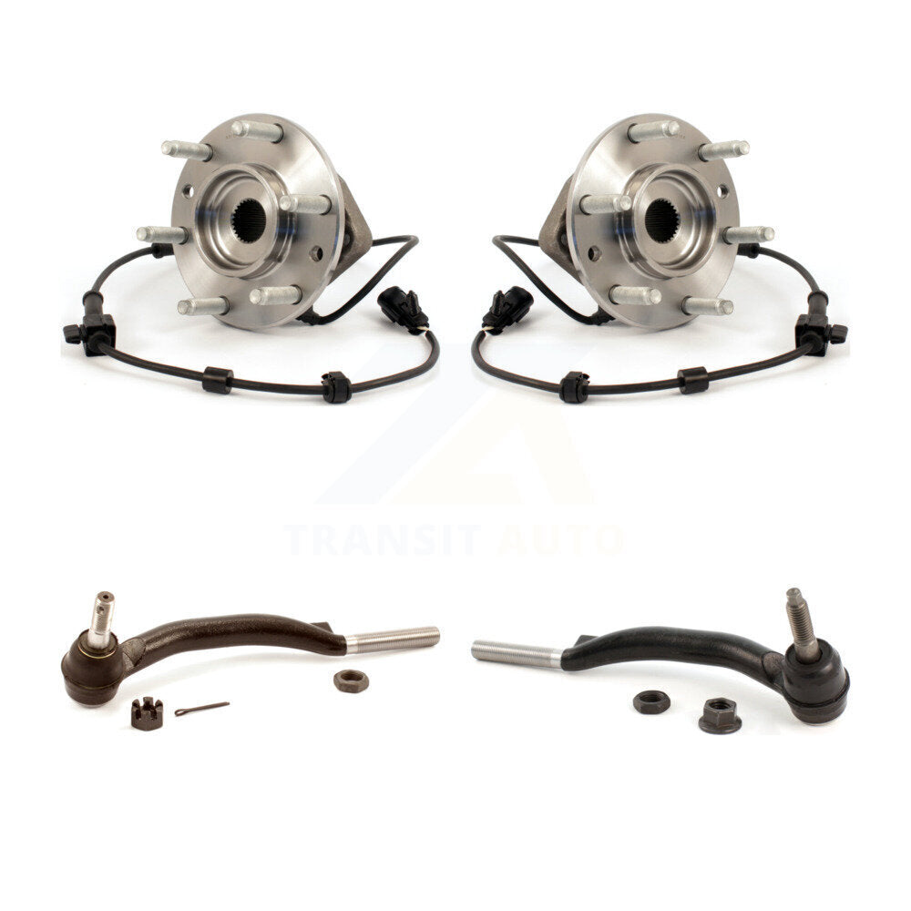 Wheel Bearing & Tie Rod End Front Kit For Chevrolet GMC Trailblazer Envoy XL EXT