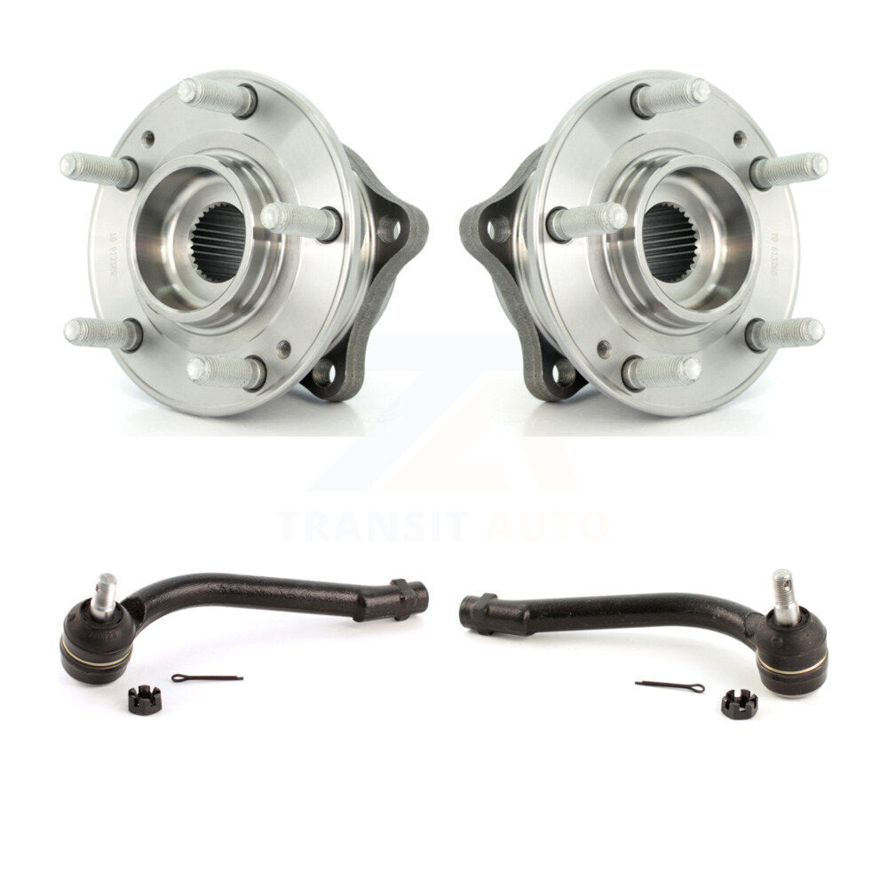 Wheel Bearing & Tie Rod End Front Kit For Hyundai Santa Fe Kia Sorento Veracruz