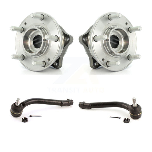 Wheel Bearing & Tie Rod End Front Kit For Hyundai Santa Fe Kia Sorento Veracruz