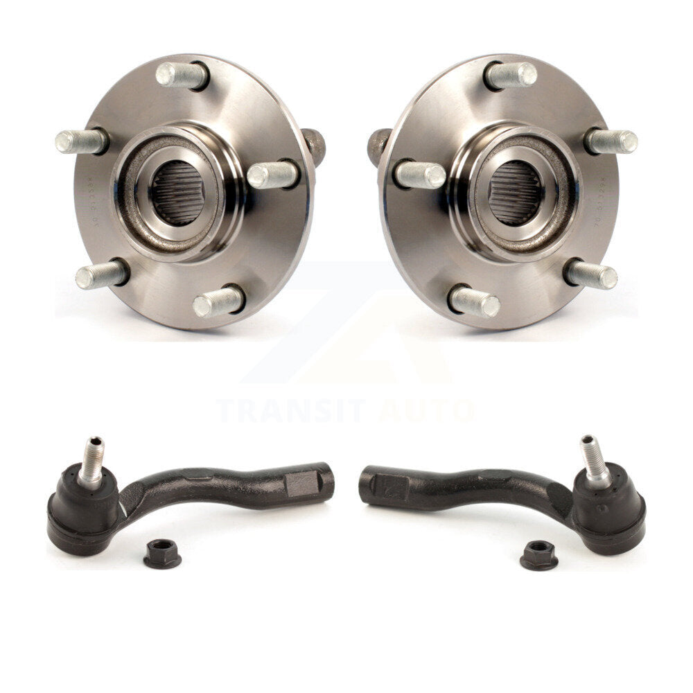 Wheel Bearing And Tie Rod End Front Kit For 2007-2012 Nissan Sentra 2.5L