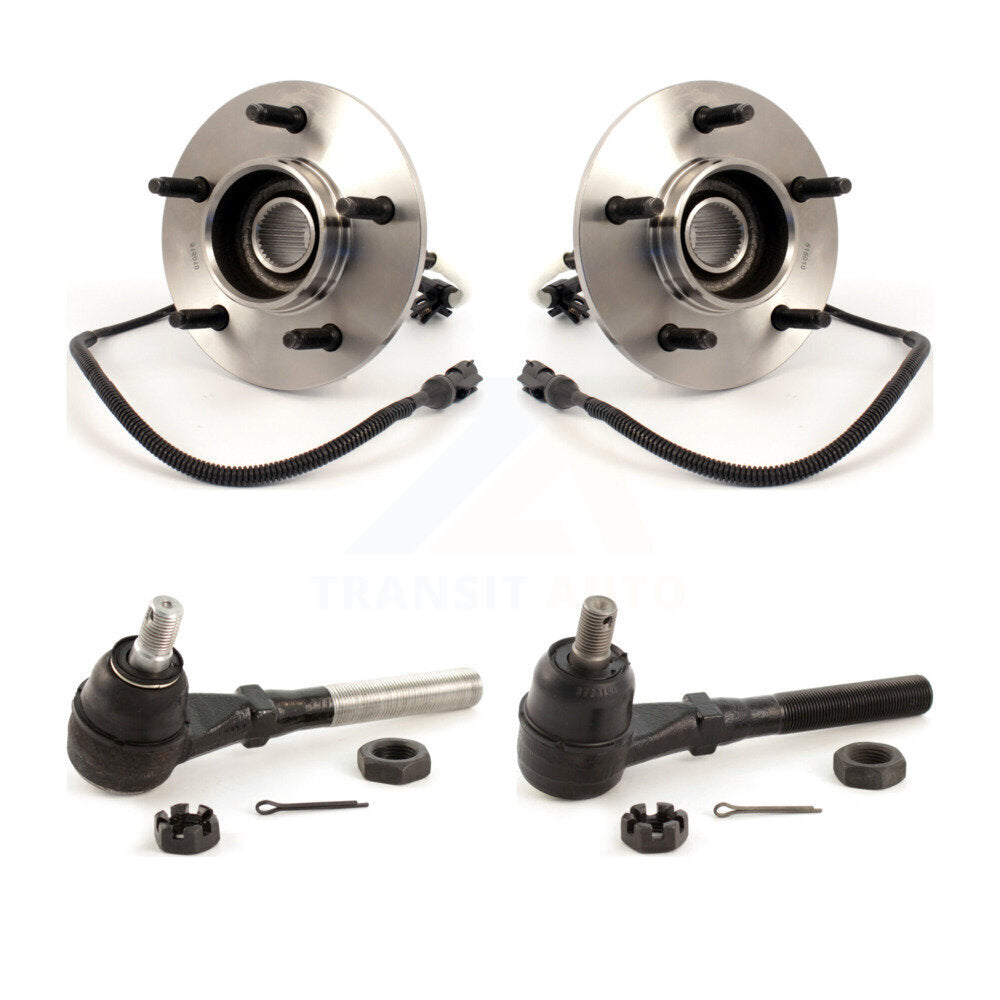 Wheel Bearing And Tie Rod End Front Kit For Ford F-150 4WD with 4-Wheel ABS