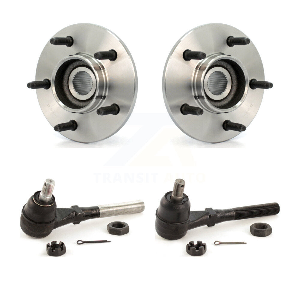 Wheel Bearing And Tie Rod End Front Kit For Ford F-150 4WD with 2-Wheel ABS