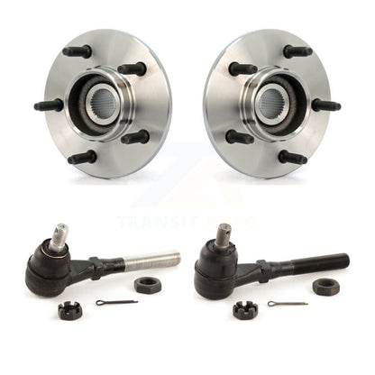 Wheel Bearing And Tie Rod End Front Kit For Ford F-150 4WD with 2-Wheel ABS