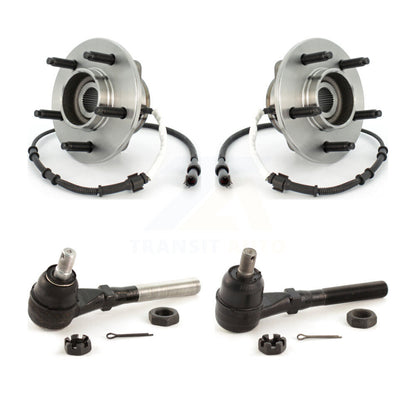Wheel Bearing And Tie Rod End Front Kit For Ford F-150 4WD with 4-Wheel ABS