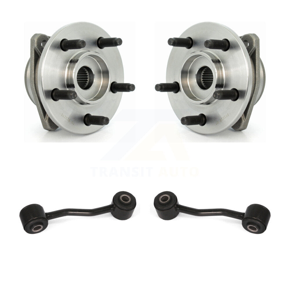 Hub Bearing Assembly And Link Front Kit For 2002-2005 Jeep Liberty Non-ABS