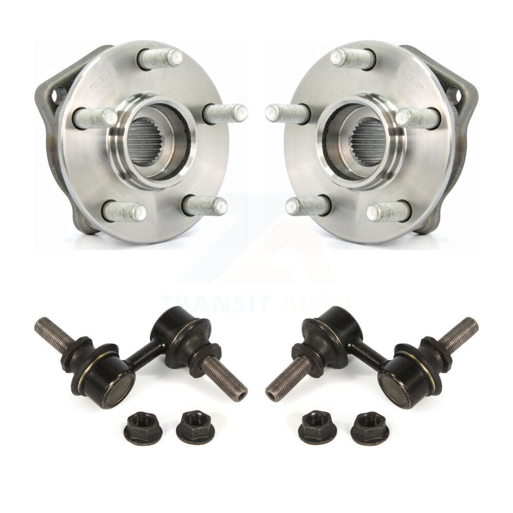 Hub Bearing Assembly And Link Front Kit For 2010-2014 Subaru Legacy