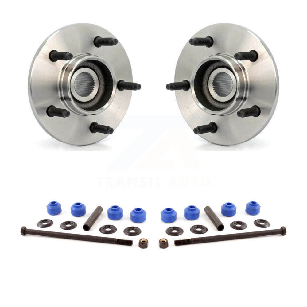 Hub Bearing Assembly And Link Front Kit For Ford F-150 4WD with 2-Wheel ABS