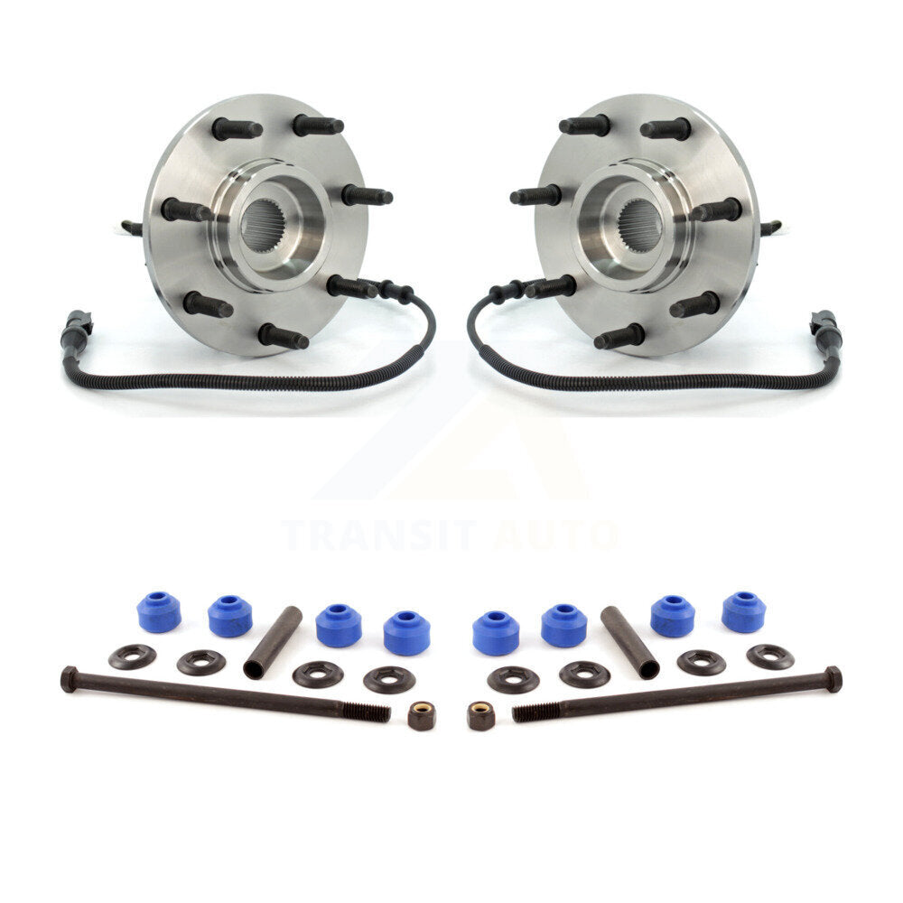Hub Bearing Assembly And Link Front Kit For Ford F-150 Heritage F-250