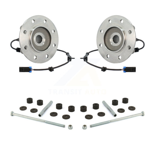 Hub Bearing Assembly & Link Front Kit For Chevrolet GMC K1500 K2500 K3500 Tahoe