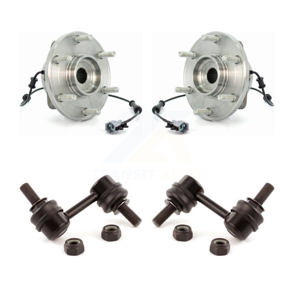 Hub Bearing Assembly And Link Front Kit For Nissan TITAN INFINITI QX56 Armada