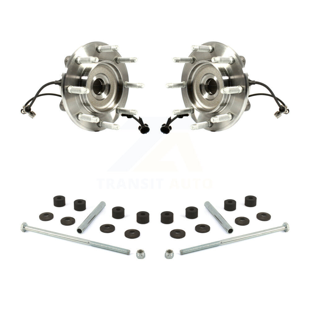 Hub Bearing Assembly & Link Front Kit For GMC Chevrolet Sierra 2500 HD Silverado