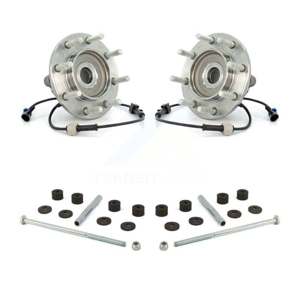 Hub Bearing Assembly Link Front Kit For Chevrolet GMC Sierra 3500 Silverado RWD