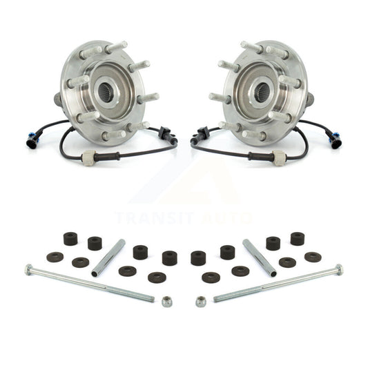 Hub Bearing Assembly Link Front Kit For Chevrolet GMC Sierra 3500 Silverado RWD