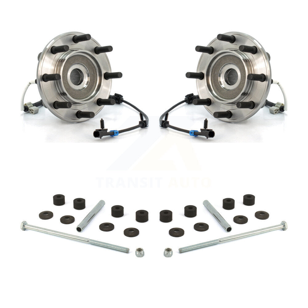 Hub Bearing Assembly Link Front Kit For Chevrolet GMC Sierra 3500 Silverado 4WD