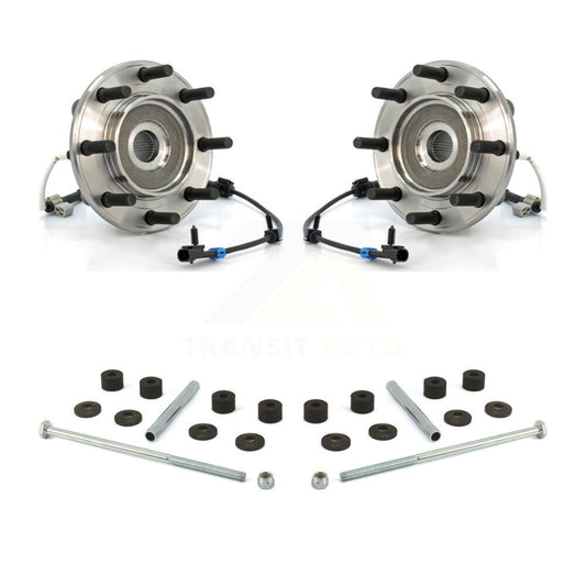 Hub Bearing Assembly Link Front Kit For Chevrolet GMC Sierra 3500 Silverado 4WD