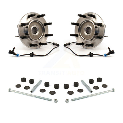 Hub Bearing Assembly & Link Front Kit For Chevrolet GMC Sierra 2500 HD Silverado