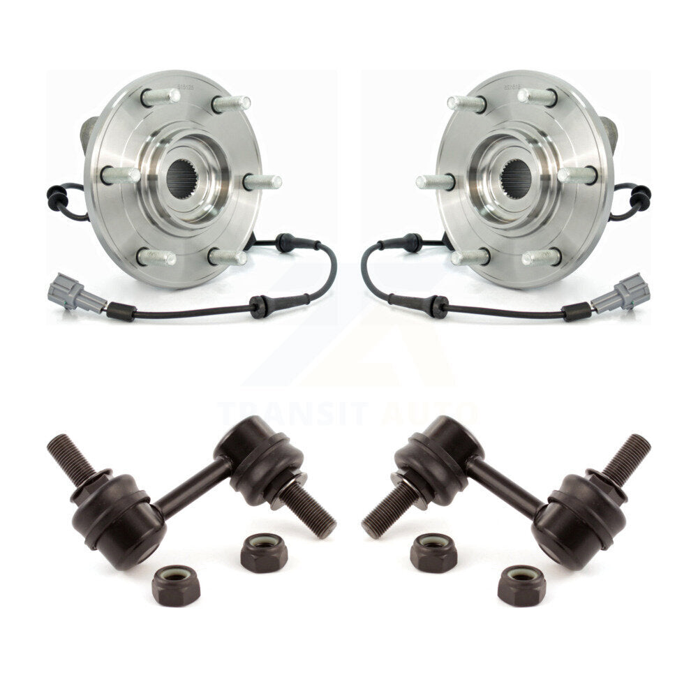 Hub Bearing Assembly And Link Front Kit For Nissan TITAN Armada INFINITI QX56