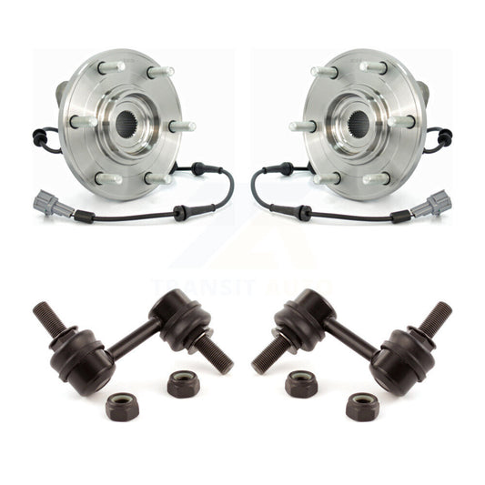 Hub Bearing Assembly And Link Front Kit For Nissan TITAN Armada INFINITI QX56