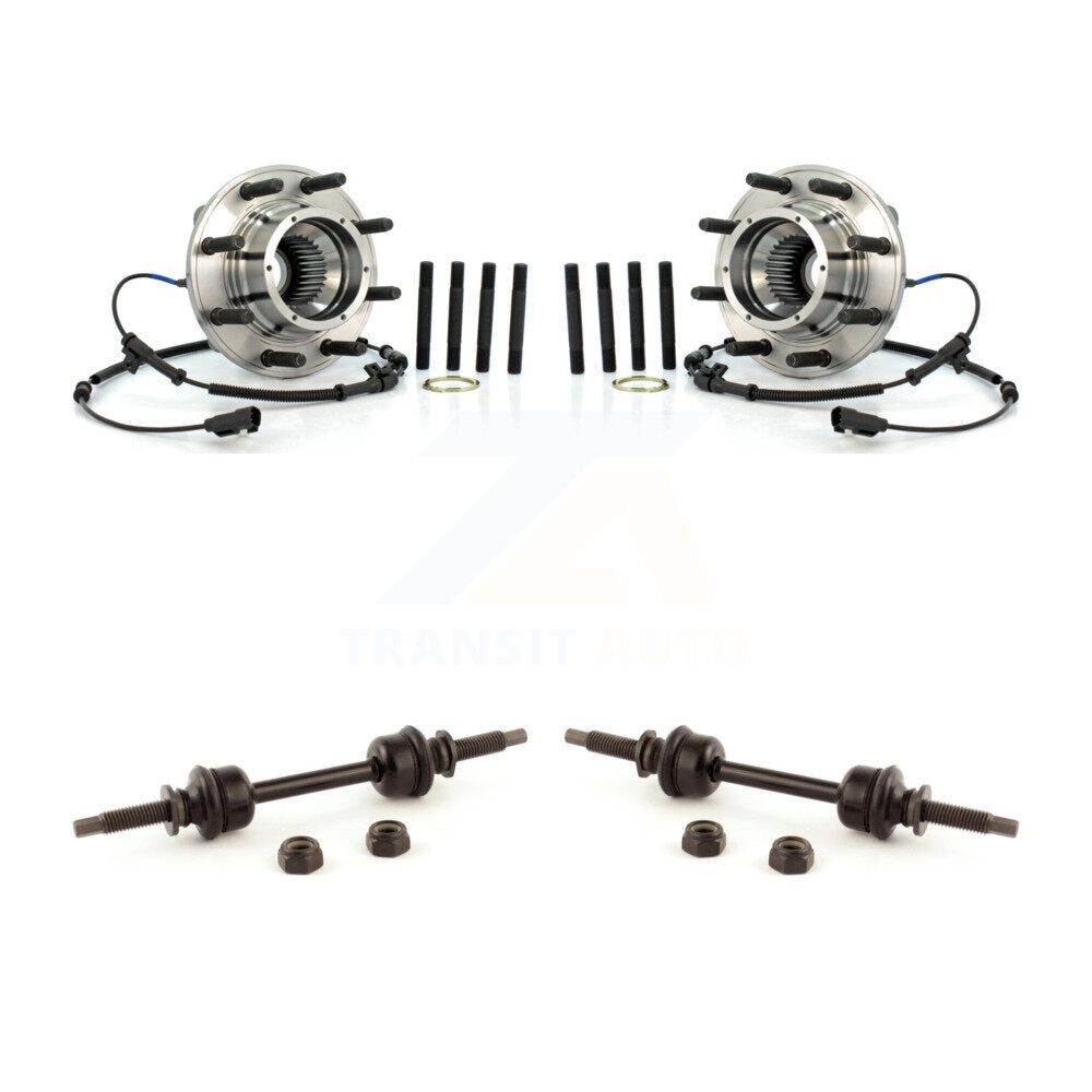 Hub Bearing Assembly And Link Front Kit For Ford F-350 Super Duty F-250 4WD