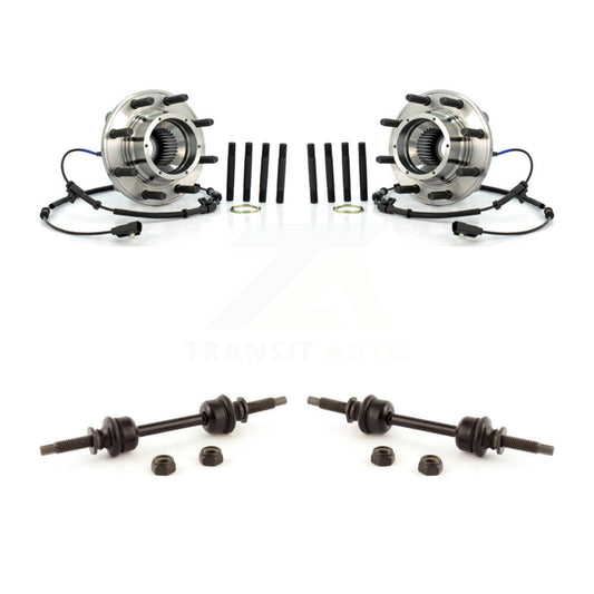 Hub Bearing Assembly And Link Front Kit For Ford F-350 Super Duty F-250 4WD