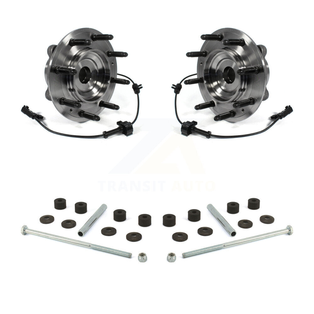 Hub Bearing Assembly & Link Front Kit For GMC Chevrolet Sierra 2500 HD Silverado
